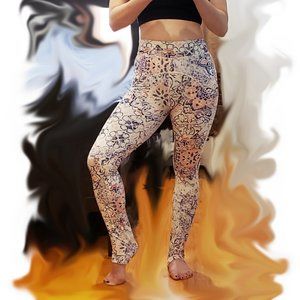 Lucky Brand Lotus Mandala Yoga leggings size XS